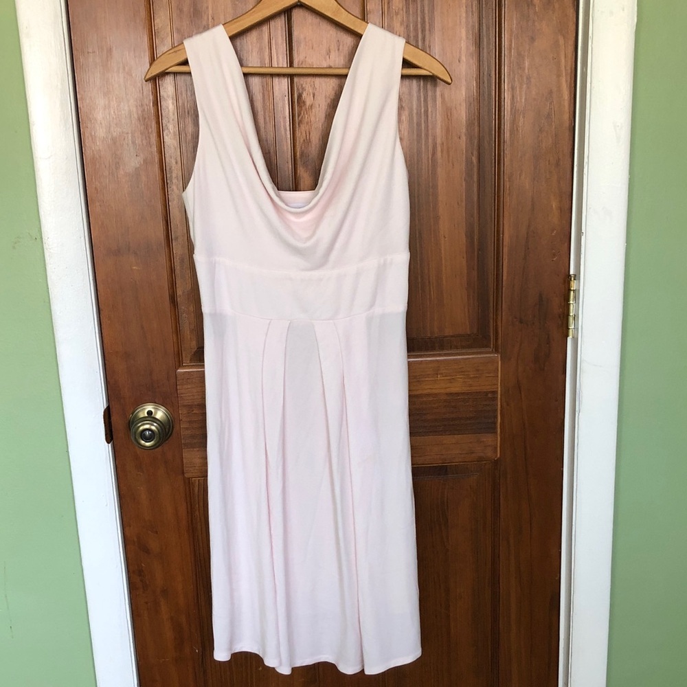 Calvin Klein Light Pink Sleeveless Cowl Midi Dress